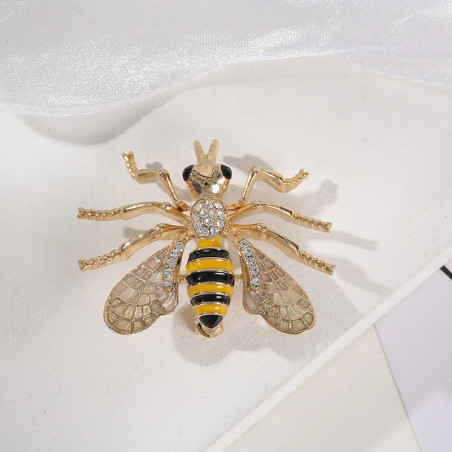 Goldene Bienenbrosche "Aurora" | Süße Geschenkidee für Frauen