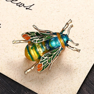 Smaragd-Bienenbrosche | Einzigartiger Bienenschmuck für Damen