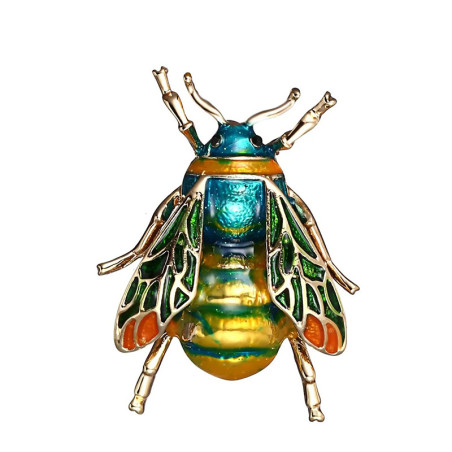 Smaragd-Bienenbrosche | Einzigartiger Bienenschmuck für Damen