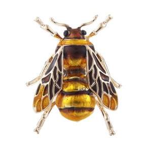 Königliche Bernstein-Bienenbrosche | Eleganter Bienenschmuck