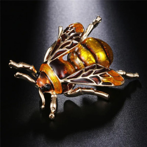 Königliche Bernstein-Bienenbrosche | Eleganter Bienenschmuck