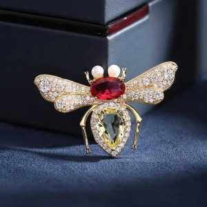 Königliche Prestige Bienenbrosche - Luxuriöse & edle Eleganz