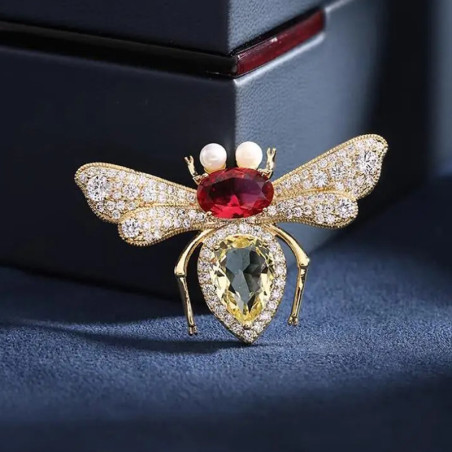 Königliche Prestige Bienenbrosche - Luxuriöse & edle Eleganz