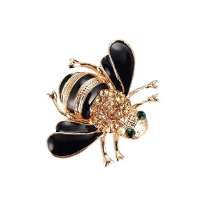 Bienenbrosche "Nachtglanz" | Eleganter Schmuck für Damen