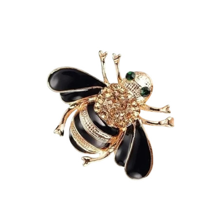 Bienenbrosche "Nachtglanz" | Eleganter Schmuck für Damen