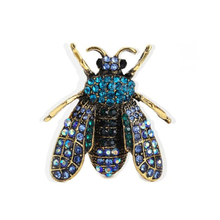 Imperiale Bienen-Brosche mit Strass | Funkelnder Bienenschmuck