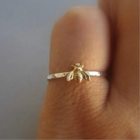 Bienenring aus 925er Silber - Elegant & minimalistisch