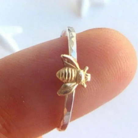 Bienenring aus 925er Silber - Elegant & minimalistisch