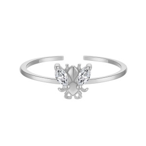 Funkelnder Bienenkönigin Ring | 925 Silber | Gold & Silber