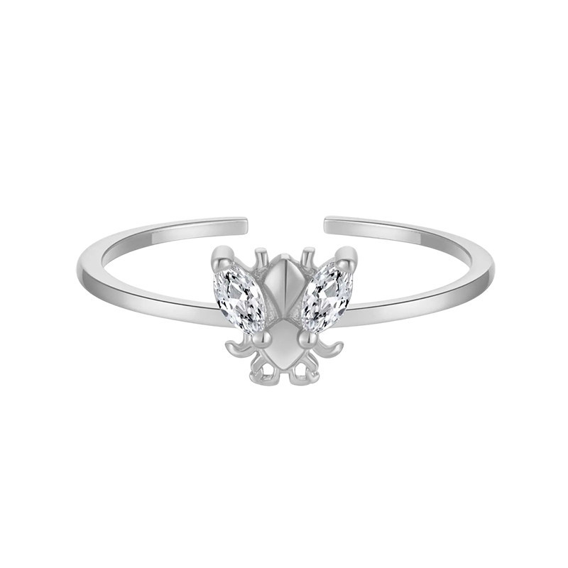 Funkelnder Bienenkönigin Ring | 925 Silber | Gold & Silber