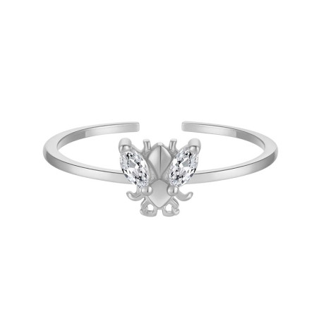 Funkelnder Bienenkönigin Ring | 925 Silber | Gold & Silber