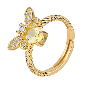 Bienenring "Kostbarer Honig" - Süßer Schmuck aus Edelstahl