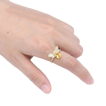 Bienenring "Kostbarer Honig" - Süßer Schmuck aus Edelstahl