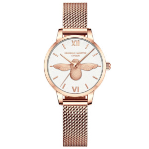 Elegante Bienen-Uhr für Damen | Edelstahl & Quarzwerk