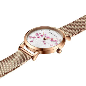 Florale Uhr 'Kirschblüten-Frühling' | Eleganz & Frühling