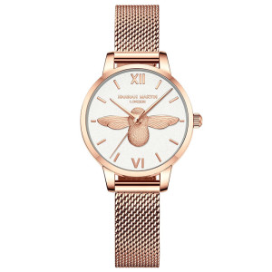 Elegante Bienen-Uhr 'Perle' | Raffinierter Bienenschmuck