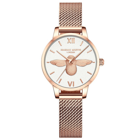Elegante Bienen-Uhr 'Perle' | Raffinierter Bienenschmuck