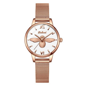 Bienen-Uhr "Weiße Eleganz" | Zeitloser Stil & Schlichtheit