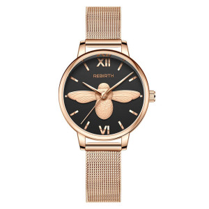 Bienenuhr 'Goldene Nacht' | Elegante Damenuhr mit Biene