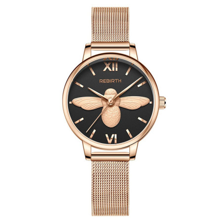 Bienenuhr 'Goldene Nacht' | Elegante Damenuhr mit Biene
