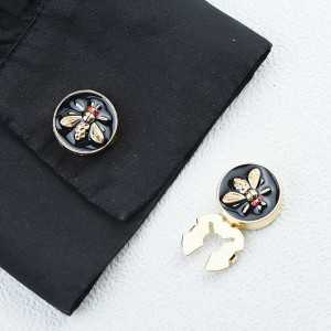Bienen Knopfschmuck "Goldglanz" | Elegantes Accessoire für Hemden
