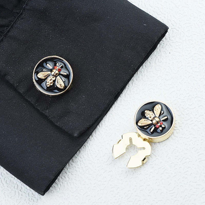 Bienen Knopfschmuck "Goldglanz" | Elegantes Accessoire für Hemden