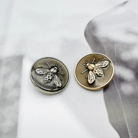 Runde Bienenknöpfe aus Metall | 10er-Set | Farben & Größen