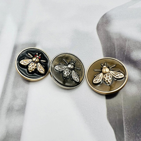 Runde Bienenknöpfe aus Metall | 10er-Set | Farben & Größen