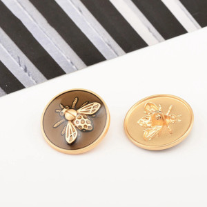 Bienenknöpfe Antiksilber Vintage | 6er-Set für DIY & Kleidung