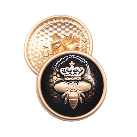 Bienenknöpfe "Königliche Majestät" 23mm - 10er-Set