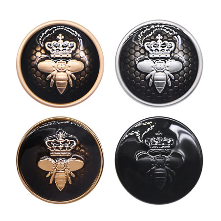 Bienenknöpfe "Königliche Majestät" 23mm - 10er-Set