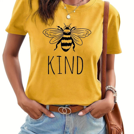 Bienen T-Shirt Damen 'Bee Happy!' | Süßes Sommer Shirt