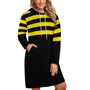 Bienen Hoodie-Kleid – Süßes & bequemes Sweatkleid für Damen