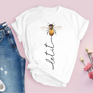 T-shirt Bee Happy à la verticale