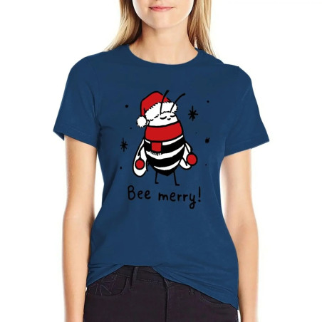 Bienen T-Shirt Damen "Bee Merry!" | Lustiges Weihnachts-Shirt