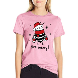 Bienen T-Shirt Damen "Bee Merry!" | Lustiges Weihnachts-Shirt