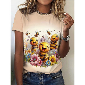 Bienen T-Shirt "Honig & Blumen Duo" – Süß & Bequem