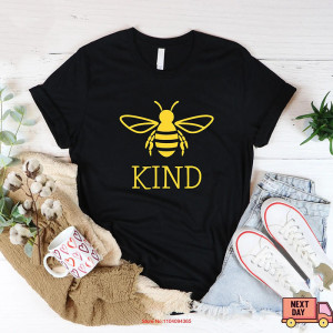 Bienen T-Shirt "Bee Kind" - 100% Baumwolle | Süß & Einzigartig