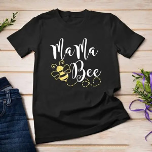 Bienen T-Shirt Damen 'Mama Bee' | Süßes Geschenk aus Baumwolle