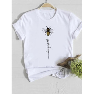 Damen Bienen T-Shirt "Love Yourself" – Komfort & Inspiration