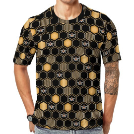 Bienen T-Shirt 'Geometrische Wabe' | Einzigartiges Design