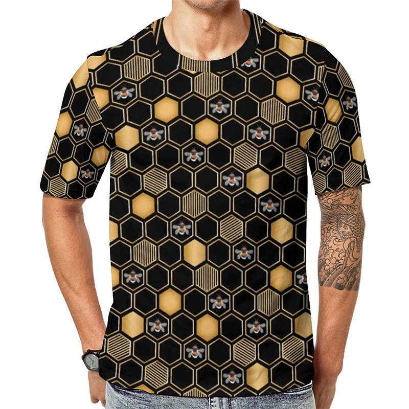 Bienen T-Shirt 'Geometrische Wabe' | Einzigartiges Design
