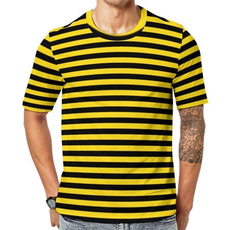 Gestreiftes Bienen T-Shirt in Gelb & Schwarz | 1001bees.com
