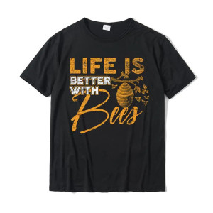 Bienen T-Shirt "Life is Better with Bees" | 100% Baumwolle