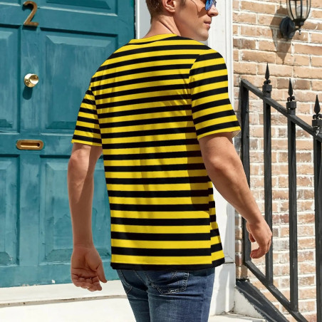 Gestreiftes Bienen T-Shirt in Gelb & Schwarz | 1001bees.com
