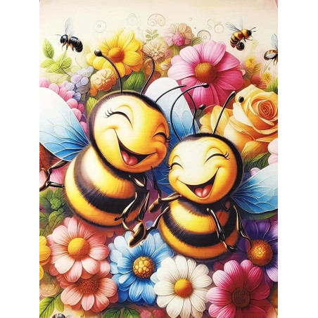 Bienen T-Shirt "Honig & Blumen Duo" – Süß & Bequem
