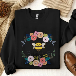 Bienen Sweatshirt für Damen | 'Bee Kind' Romantische Biene