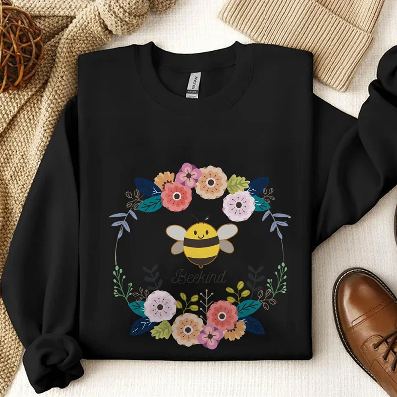 Bienen Sweatshirt für Damen | 'Bee Kind' Romantische Biene