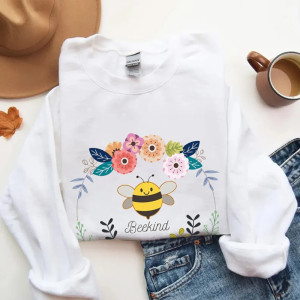 Bienen Sweatshirt für Damen | 'Bee Kind' Romantische Biene