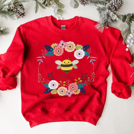Bienen Sweatshirt für Damen | 'Bee Kind' Romantische Biene